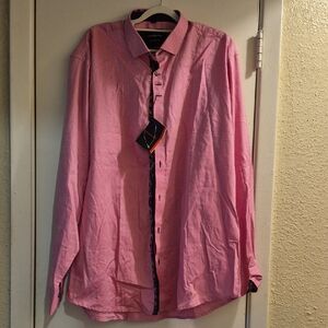 VanquishCasual Pink Button-Down Shirt for Men